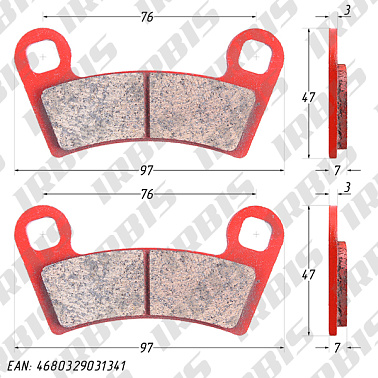 Колодки тормозные дисковый POLARIS RZR, OUTLAW (перед)
