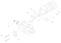 КОЛЕНВАЛ И ПОРШЕНЬ 4-Х ТАКТНОГО ПЛМ HIDEA HDF9.9
