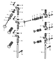 Впускные, выпускные клапаны 4-Х ТАКТНОГО ПЛМ MERCURY 25 Серийный номер от 0R106999 и выше