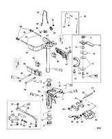 Поворотный кронштейн 4-Х ТАКТНОГО ПЛМ MERCURY F15 Серийный номер от 0G760300 до 1B226999