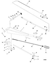 Компоненты румпеля (Часть 2) 4-Х ТАКТНОГО ПЛМ MERCURY 80 Серийный номер от 0P459572 и выше